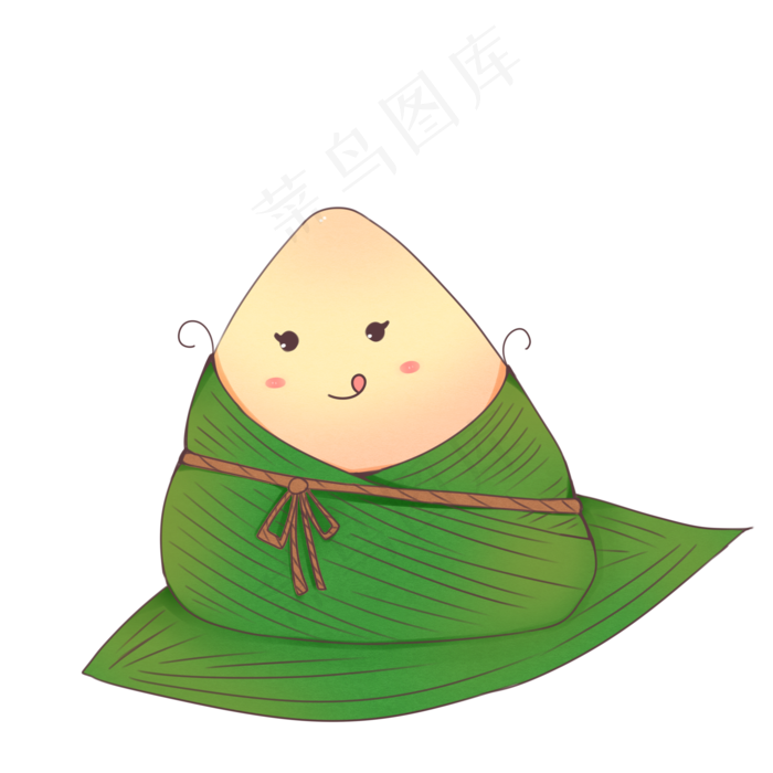 端午节拟人粽子手绘插画