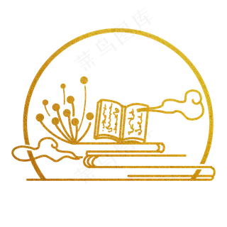 祥云底纹烫金创意古风