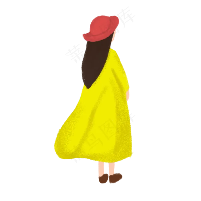 小清新眺望远方的女孩(3000X3000(DPI:300))psd模版下载