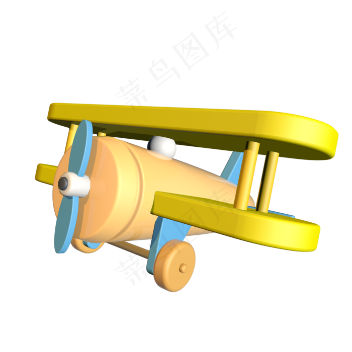 C4D三维立体飞机PNG,免抠元素(2000*2000px 300 dpi )