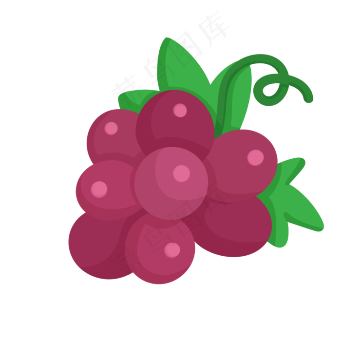卡通紫色葡萄插画