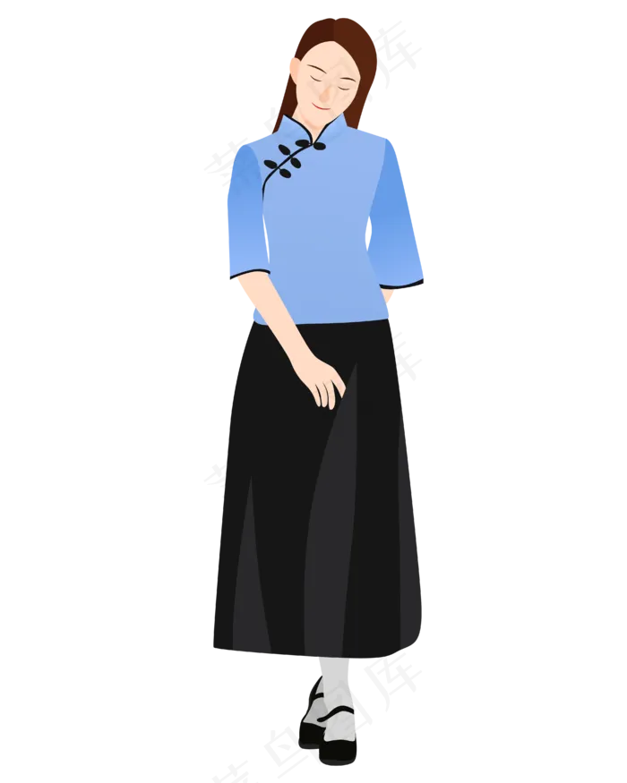 五四青年女孩(4167*5208px 300 dpi )ai矢量模版下载