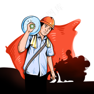 五一劳动节辛苦感恩,免抠元素