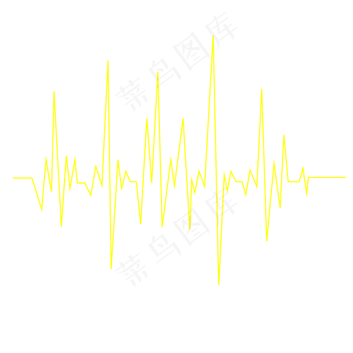 黄色的心动电波拼频率,免抠元素