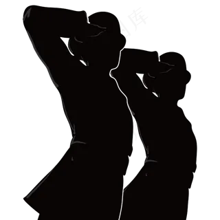 军运会军人剪影png,免抠元素