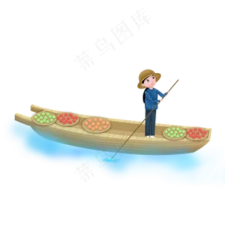 长假出游假期旅游划船女孩做生意