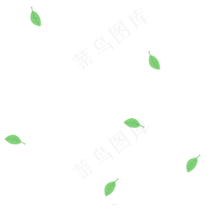 绿色茶叶树叶漂浮叶子,免抠元素