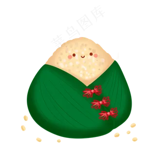 红色盘扣创意粽子