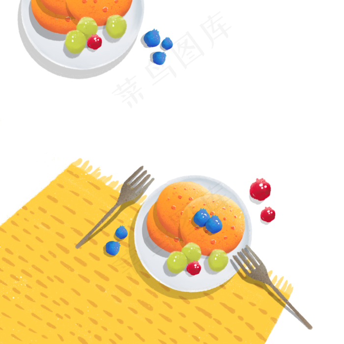 下午茶早午餐餐桌装饰,免抠元素(2500X2500(DPI:300))psd模版下载