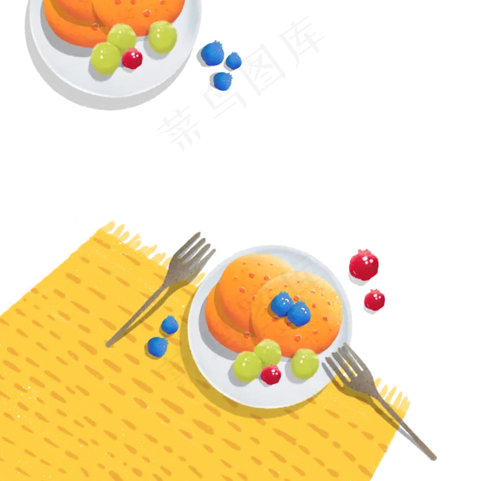 下午茶早午餐餐桌装饰,免抠元素(2500X2500(DPI:300))psd模版下载