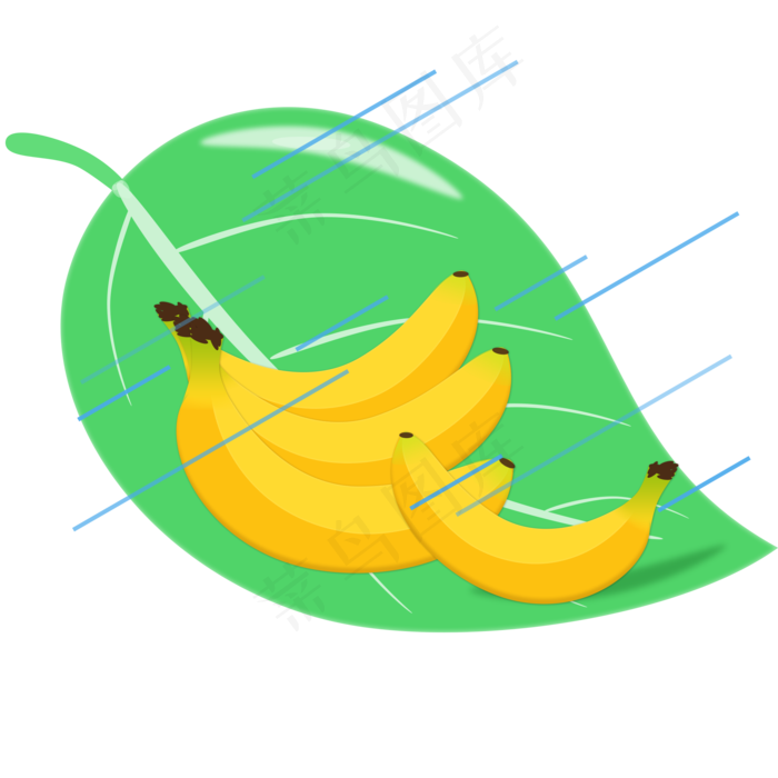 卡通手绘香蕉免抠图