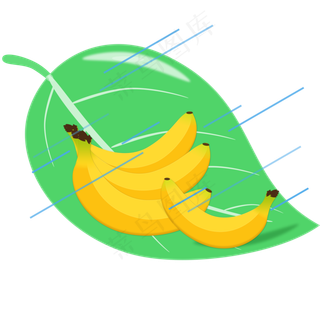 卡通手绘香蕉免抠图