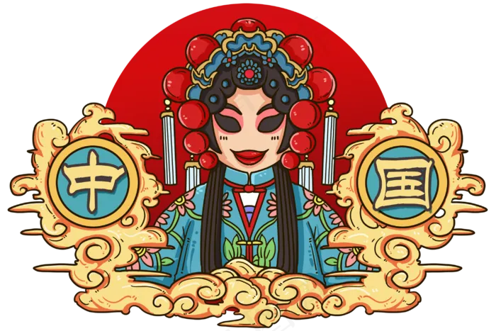 京剧人物青衣国潮风,免抠元素(3000*2000px 300 dpi )psd模版下载