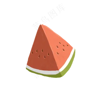 彩色几何创意西瓜美食元素
