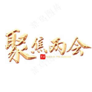 聚焦两会金色书法