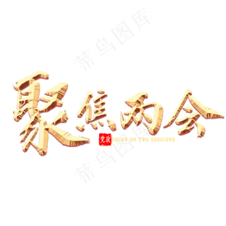 聚焦两会金色书法