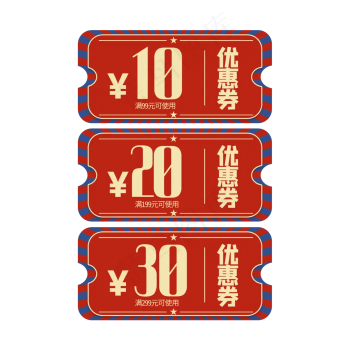 五一劳动节复古优惠券(2000X2000(DPI:300))psd模版下载