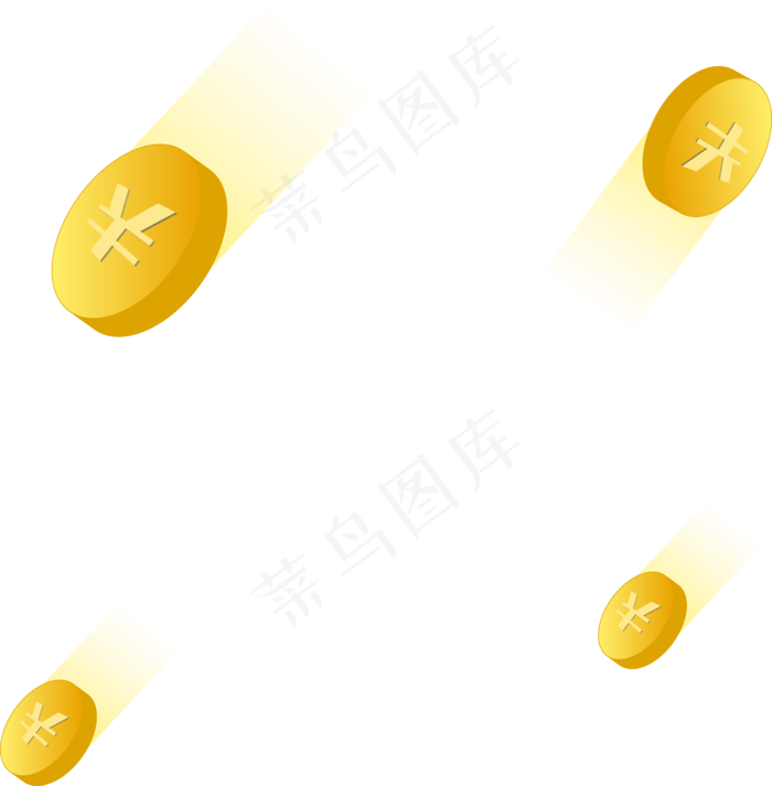 漂浮的金币,免抠元素(4787*4874px 300 dpi )ai矢量模版下载