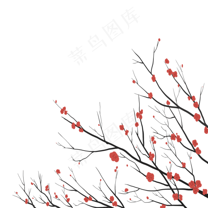 梅花卡通png素材