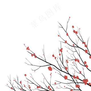 梅花卡通png素材