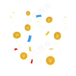金币漂浮效果,免抠元素