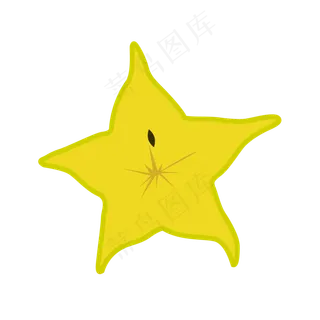 夏天卡通杨桃清凉矢量图