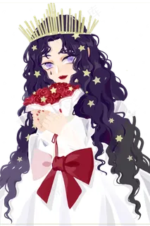 唯美卡通手绘玫瑰少女