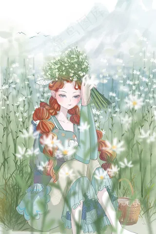 沉浸在浪漫花海中