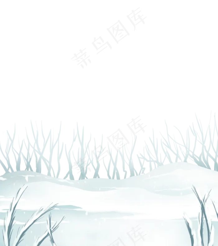 冬季雪地边框,免抠元素(2300X2594(DPI:300))psd模版下载