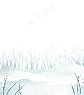 冬季雪地边框,免抠元素