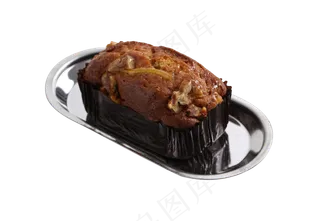 不锈钢盘子上的枣糕,免抠元素