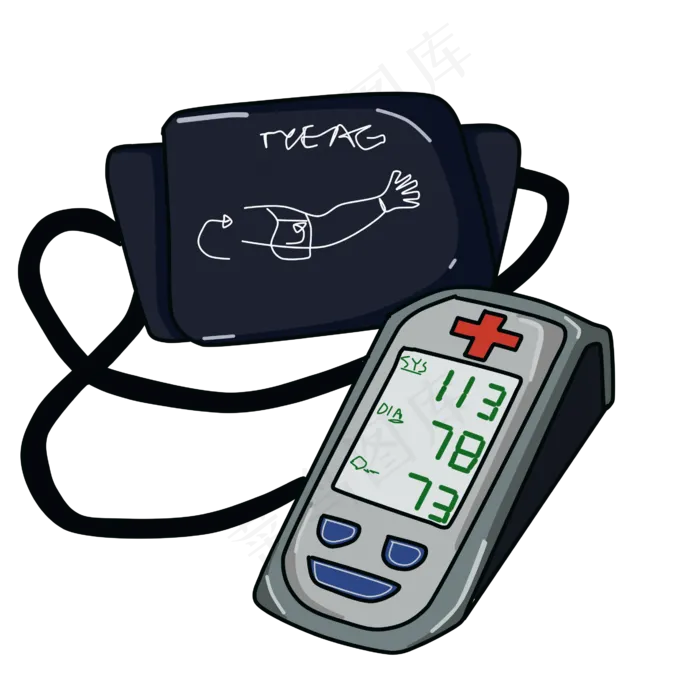 卡通医院电子产品血压仪,免抠元素(2602X2602(DPI:300))psd模版下载