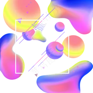 618彩色流体渐变618炫彩流