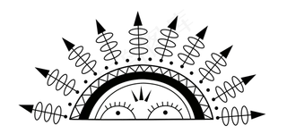 夏季的暑假来了太阳黑白简笔画