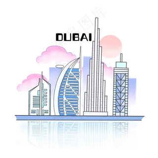 城市地标迪拜建筑七星级酒店PNG,免抠元素 城市地标迪拜建筑七星级酒店PNG,免抠元素