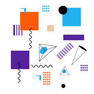 小清新孟菲斯矢量图片