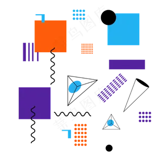 小清新孟菲斯矢量图片