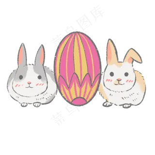 儿童节六一兔子卡通免抠素材