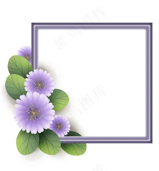 方形菊花文字框