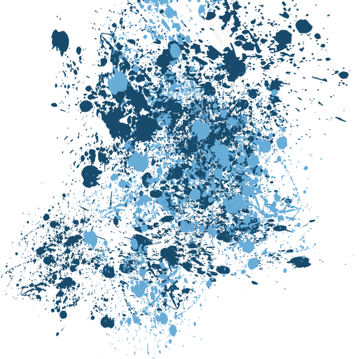 蓝色墨水喷溅效果(2000X2000(DPI:762))psd模版下载