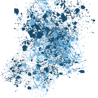 蓝色墨水喷溅效果