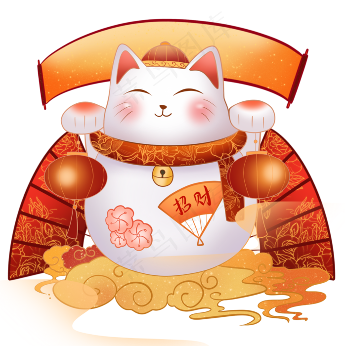 国潮风招财猫