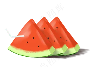 卡通手绘西瓜免抠素材