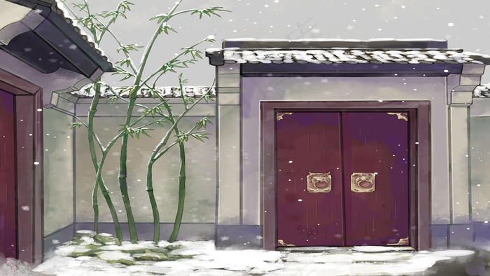 大雪寒冬下雪节气(2880*1620px 300 dpi )psd模版下载