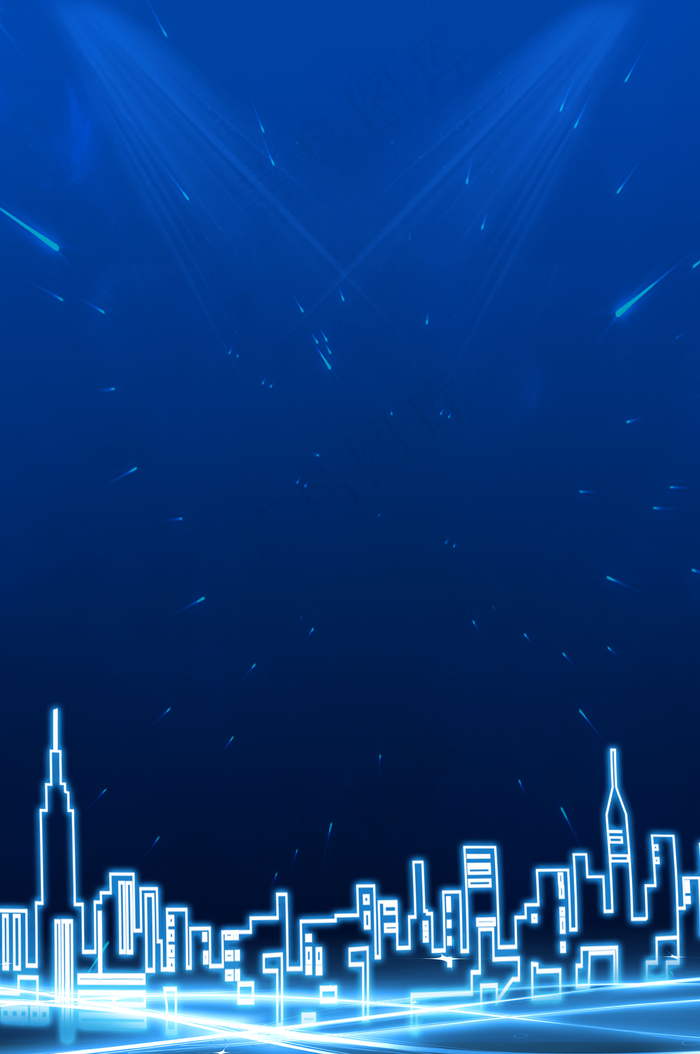 大气简约城市建筑背景