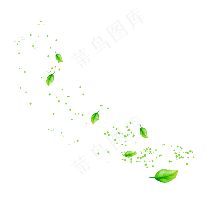 风吹的绿叶,免抠元素(2000*2000px 300 dpi )psd模版下载