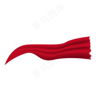 大气红色矢量飘带png素材