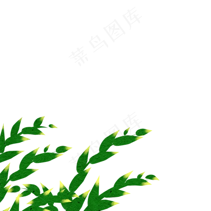 春天绿色叶子(2000X2000(DPI:300))psd模版下载