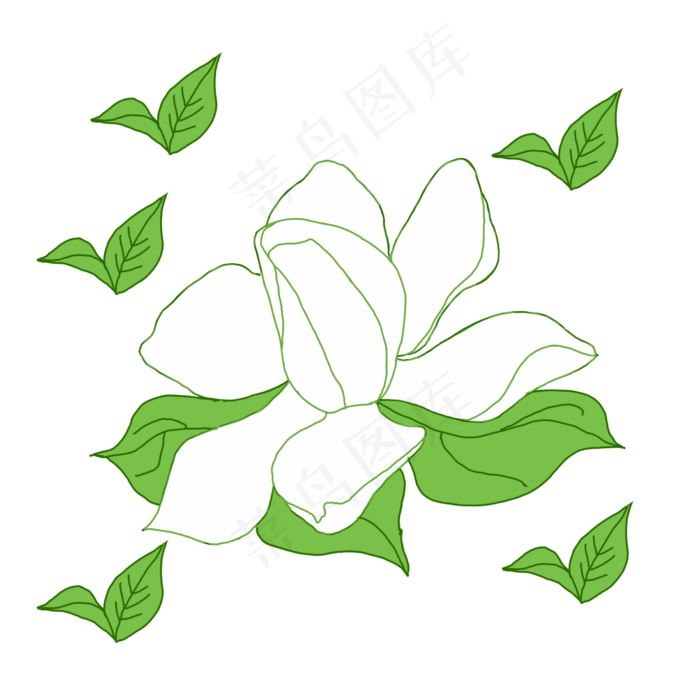 茉莉花香(2232X2232(DPI:300))psd模版下载
