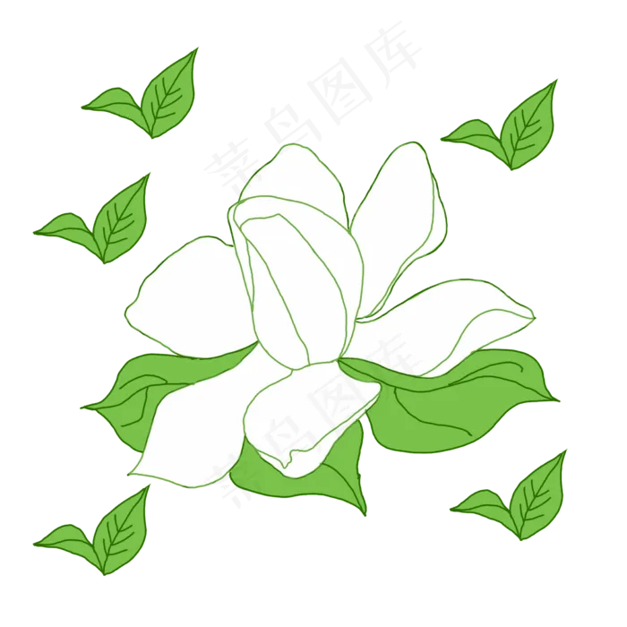 茉莉花香(2232X2232(DPI:300))psd模版下载